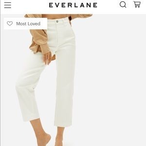 Everlane Straight Leg Crop in Bone